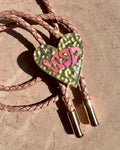 Hammered Gold WSP Heart Bolo Ties