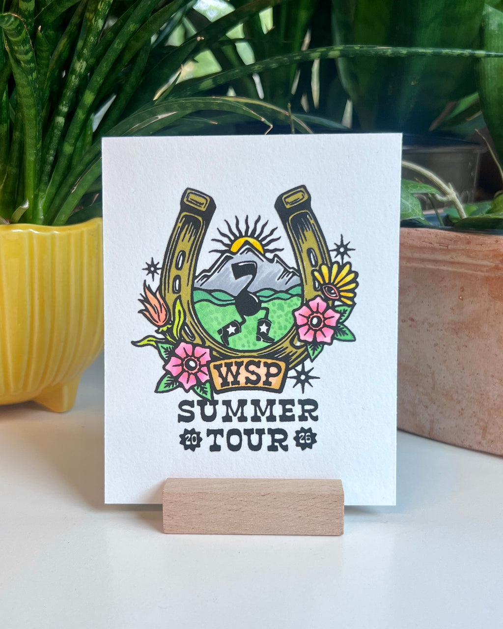 Summer Tour Hand-embellished Print