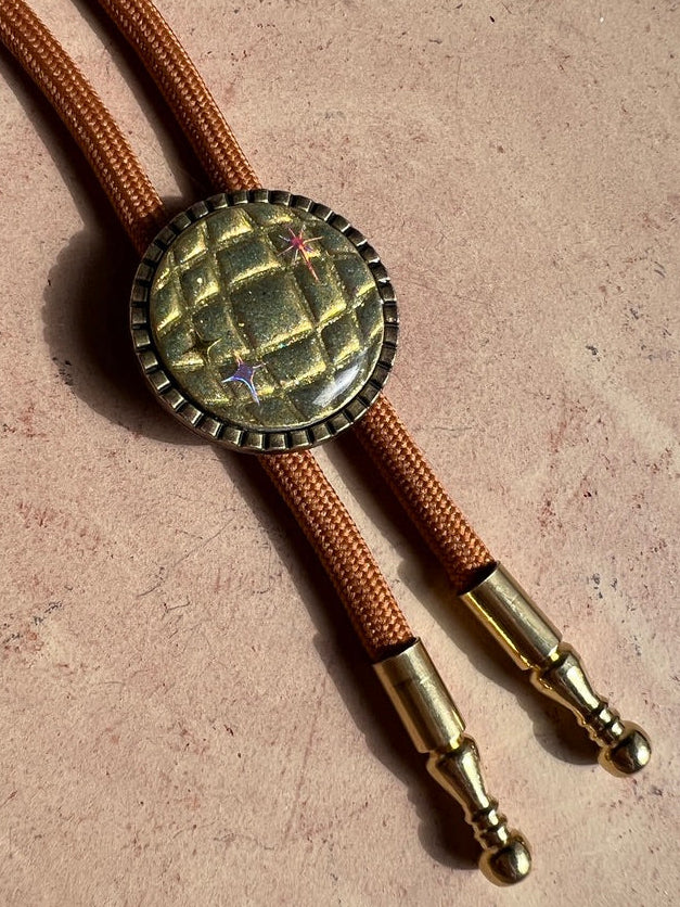 Gold Disco Bolo Tie