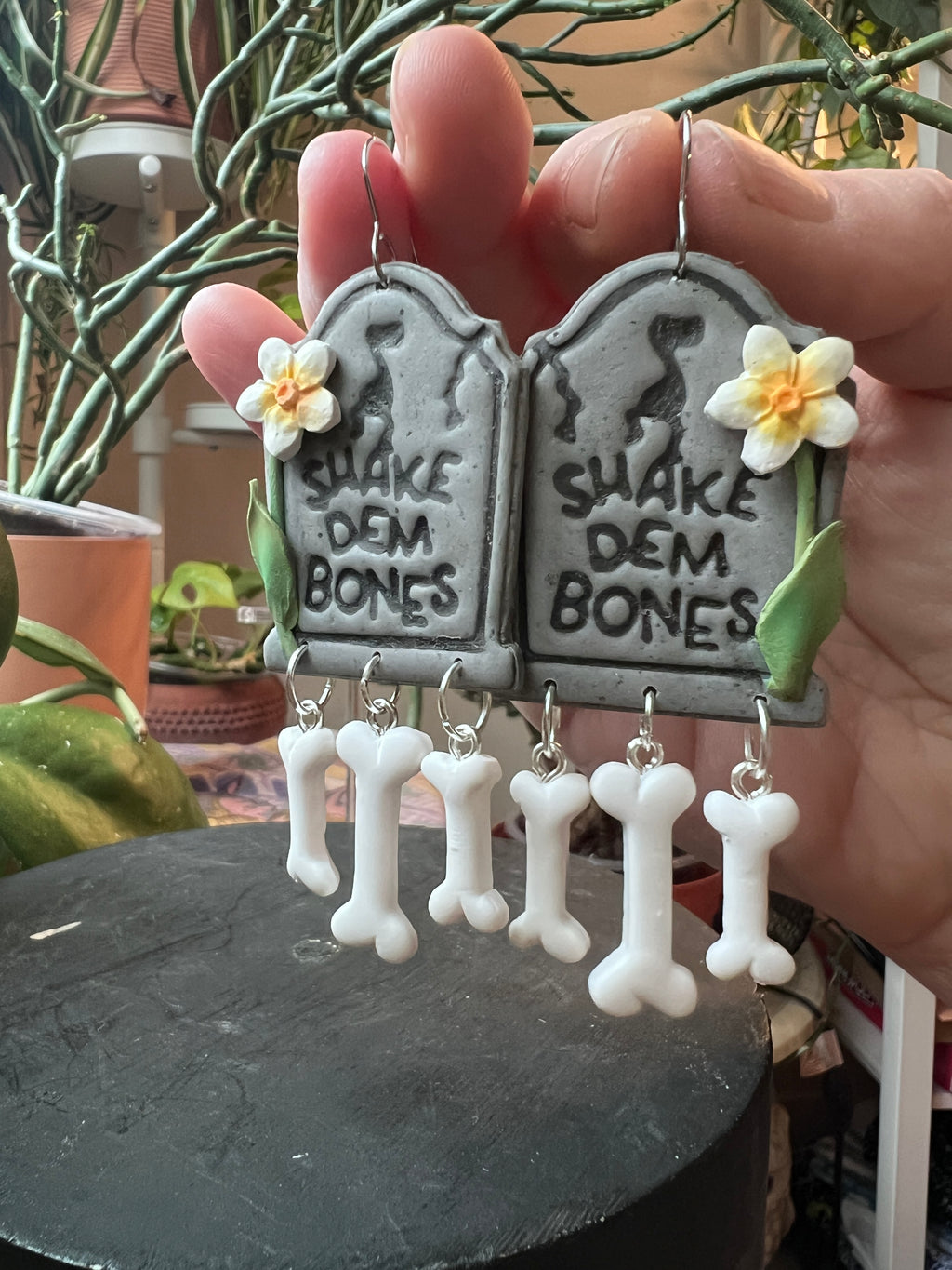 'Halloween Face' Shake Them Bones Widespread Panic lyric earrings