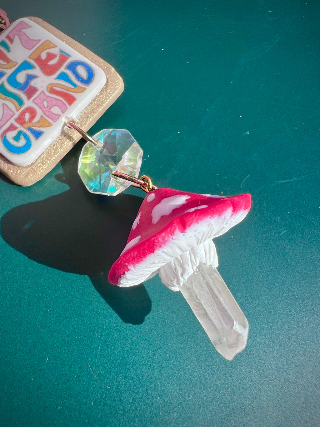 Ain’t Life Grand Mushroom Car Charm Suncatcher 🌈 Rainbow Maker