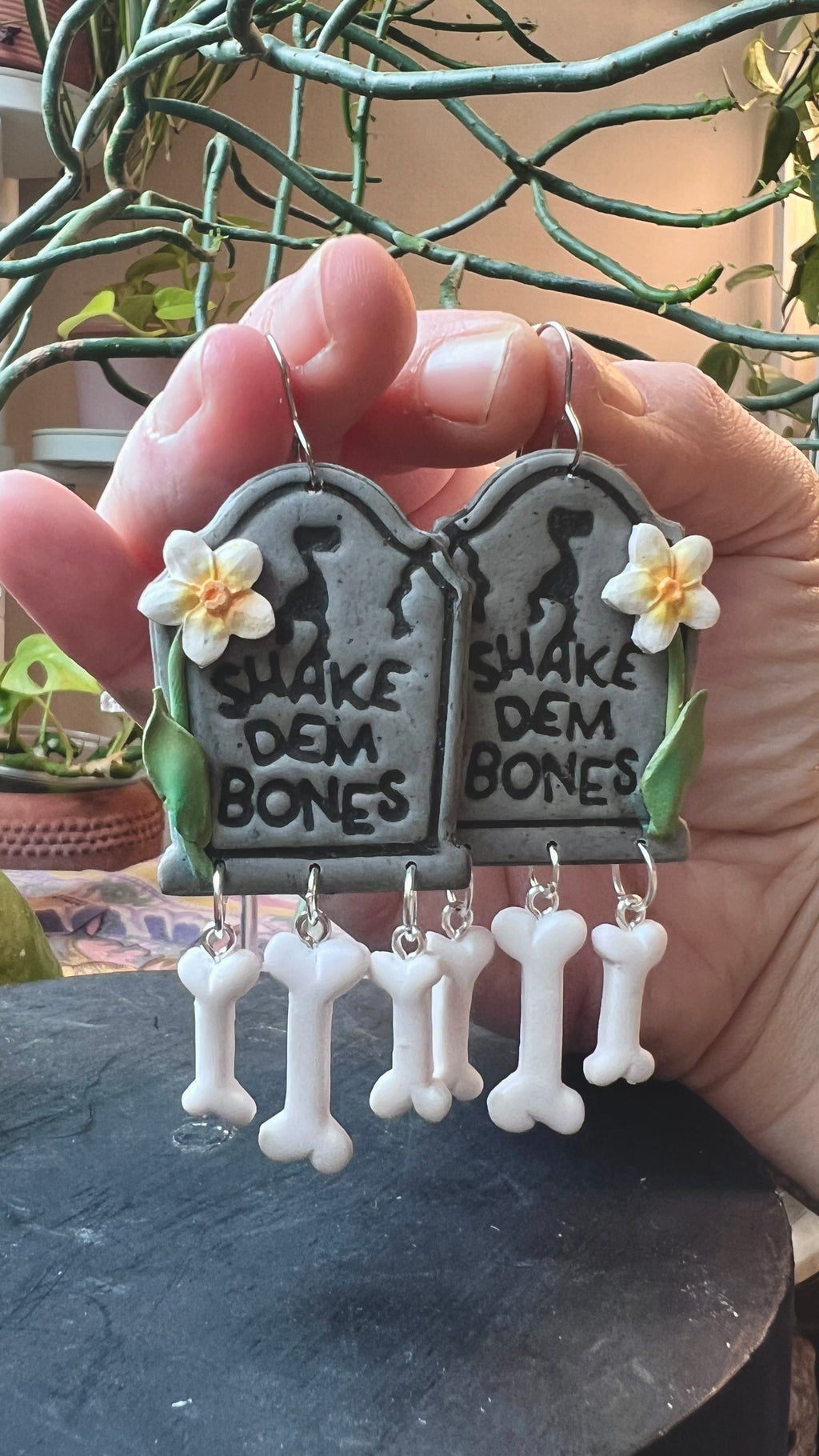 'Halloween Face' Shake Them Bones Widespread Panic lyric earrings