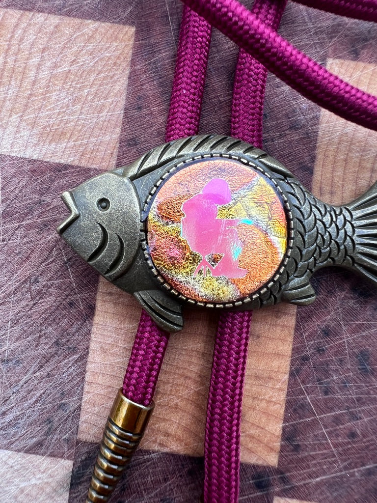 Fishing Mikey Bolo Tie