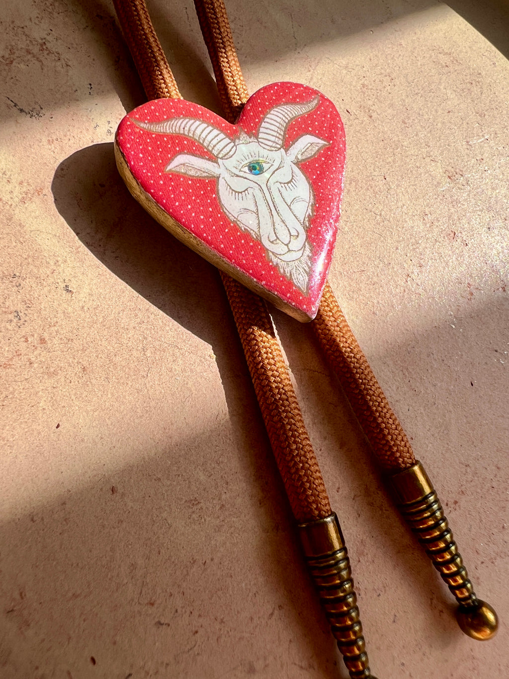 Billy Goat Heart Bolo Tie