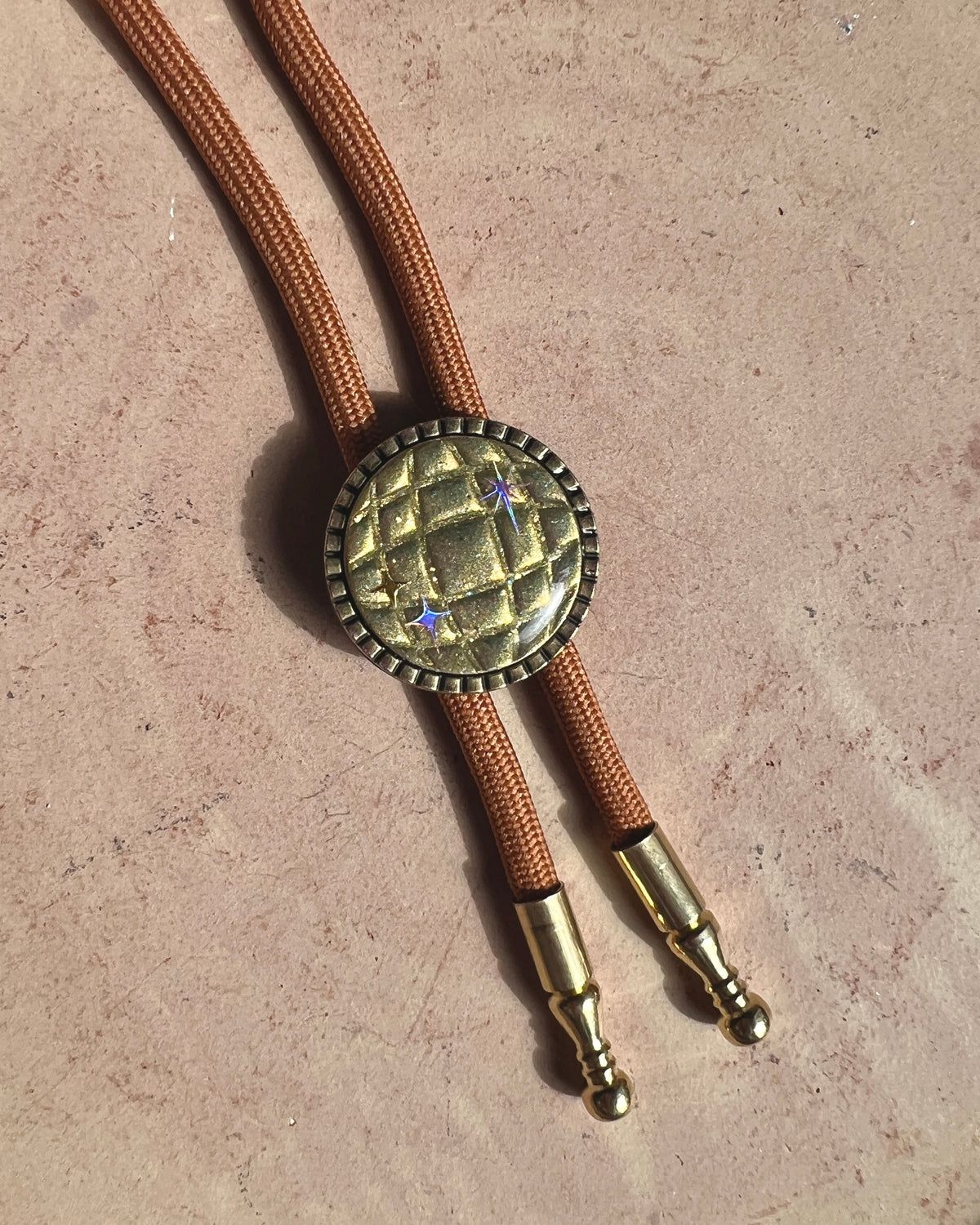 Gold Disco Bolo Tie