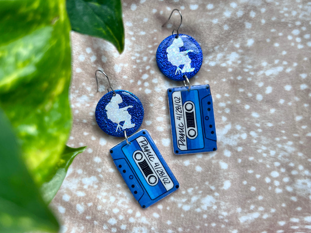 Lingering Lead Bluest Tape Mikey Earrings