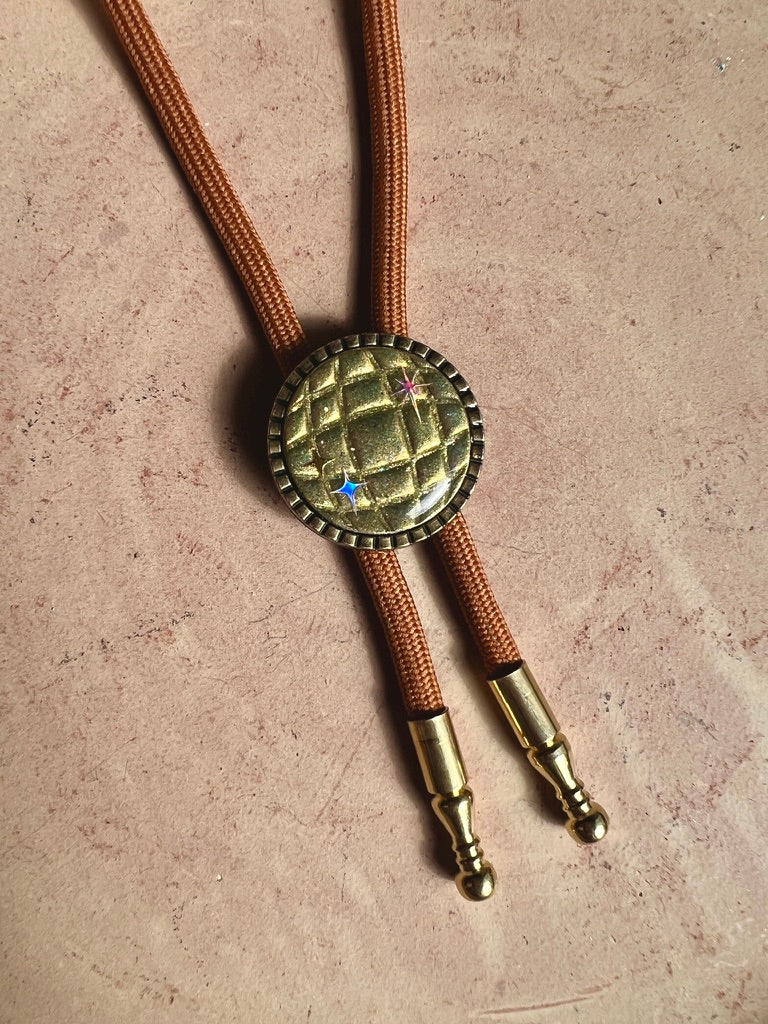 Gold Disco Bolo Tie