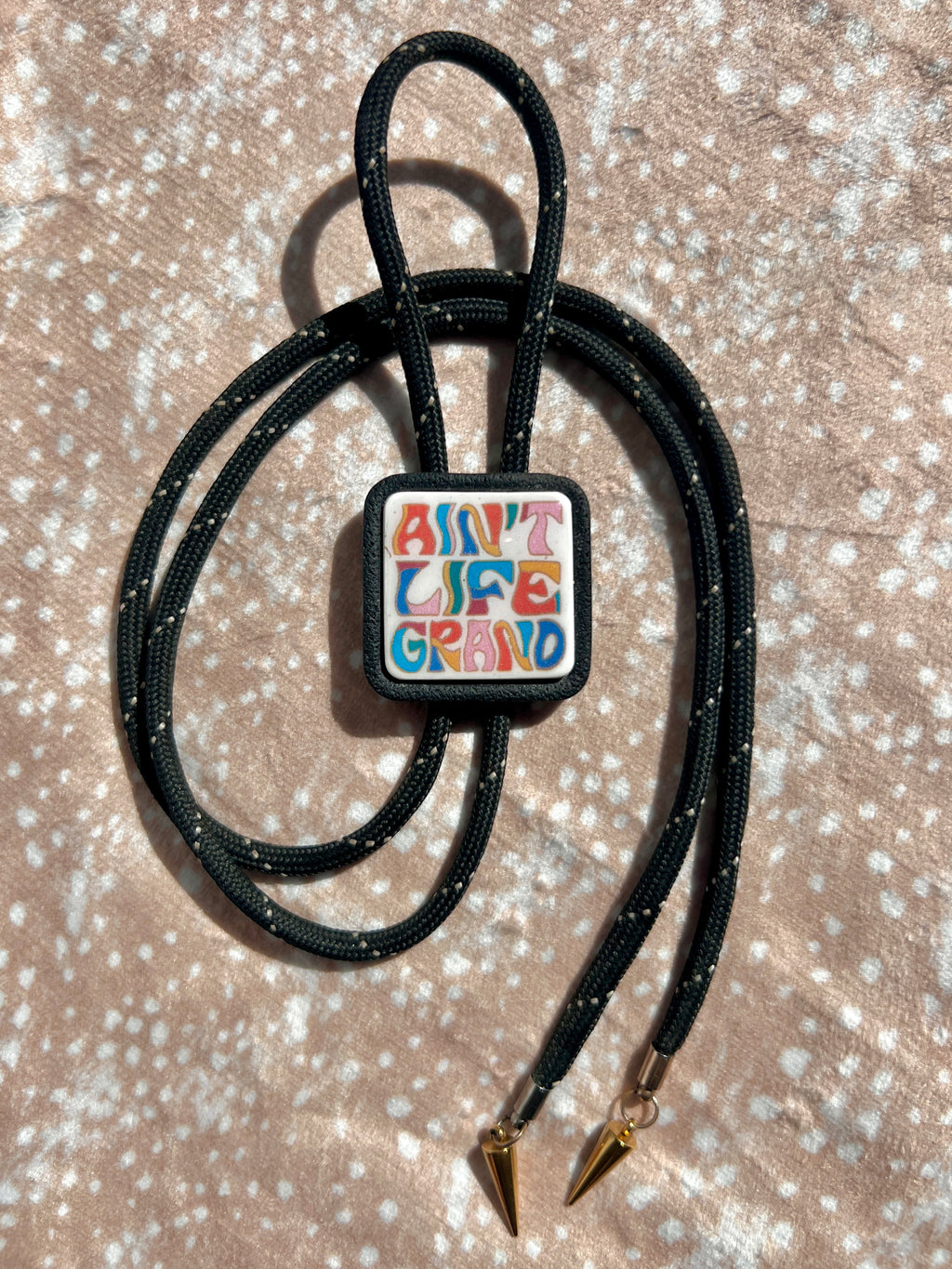 Ain't Life Grand Black Bolo Tie