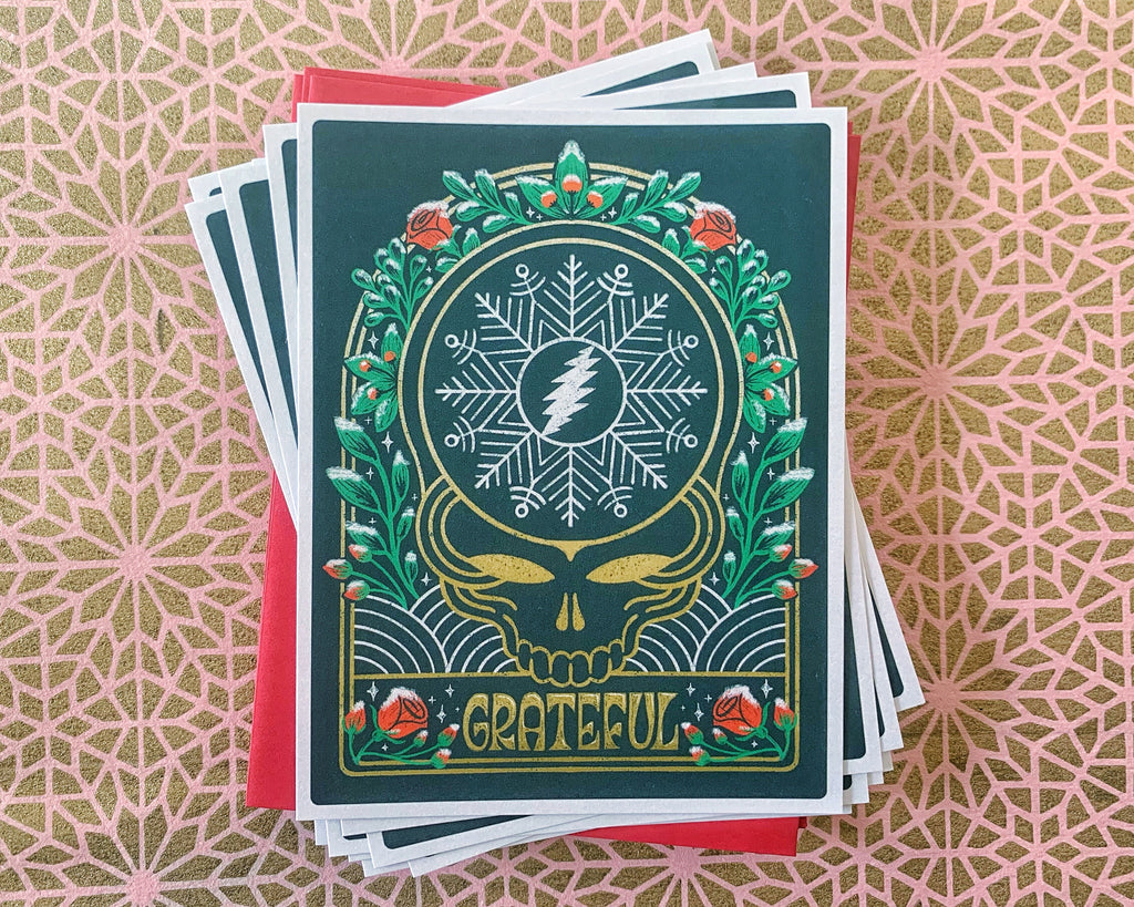 Grateful Steal Your Snowflake Christmas Card