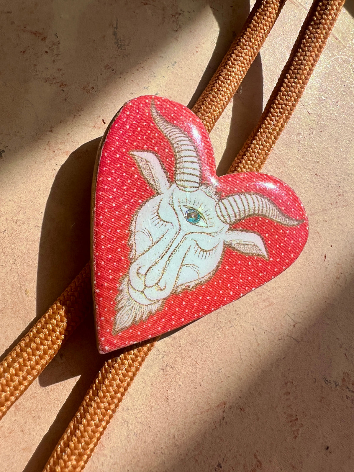 Billy Goat Heart Bolo Tie