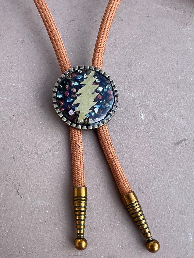 Grateful Bolt Mosaic Bolo Tie