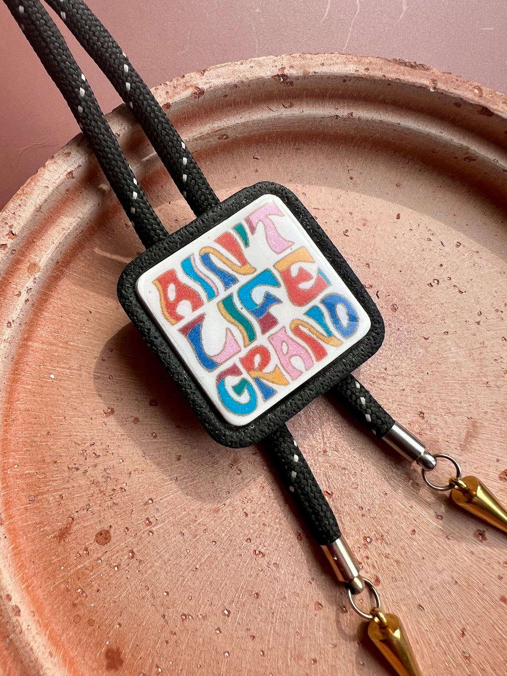 Ain't Life Grand Black Bolo Tie