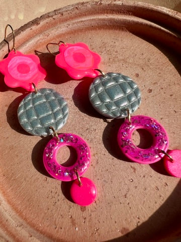Disco Daisy Donut Dangles