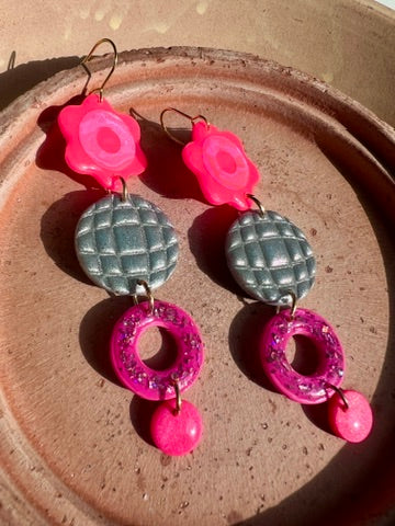 Disco Daisy Donut Dangles