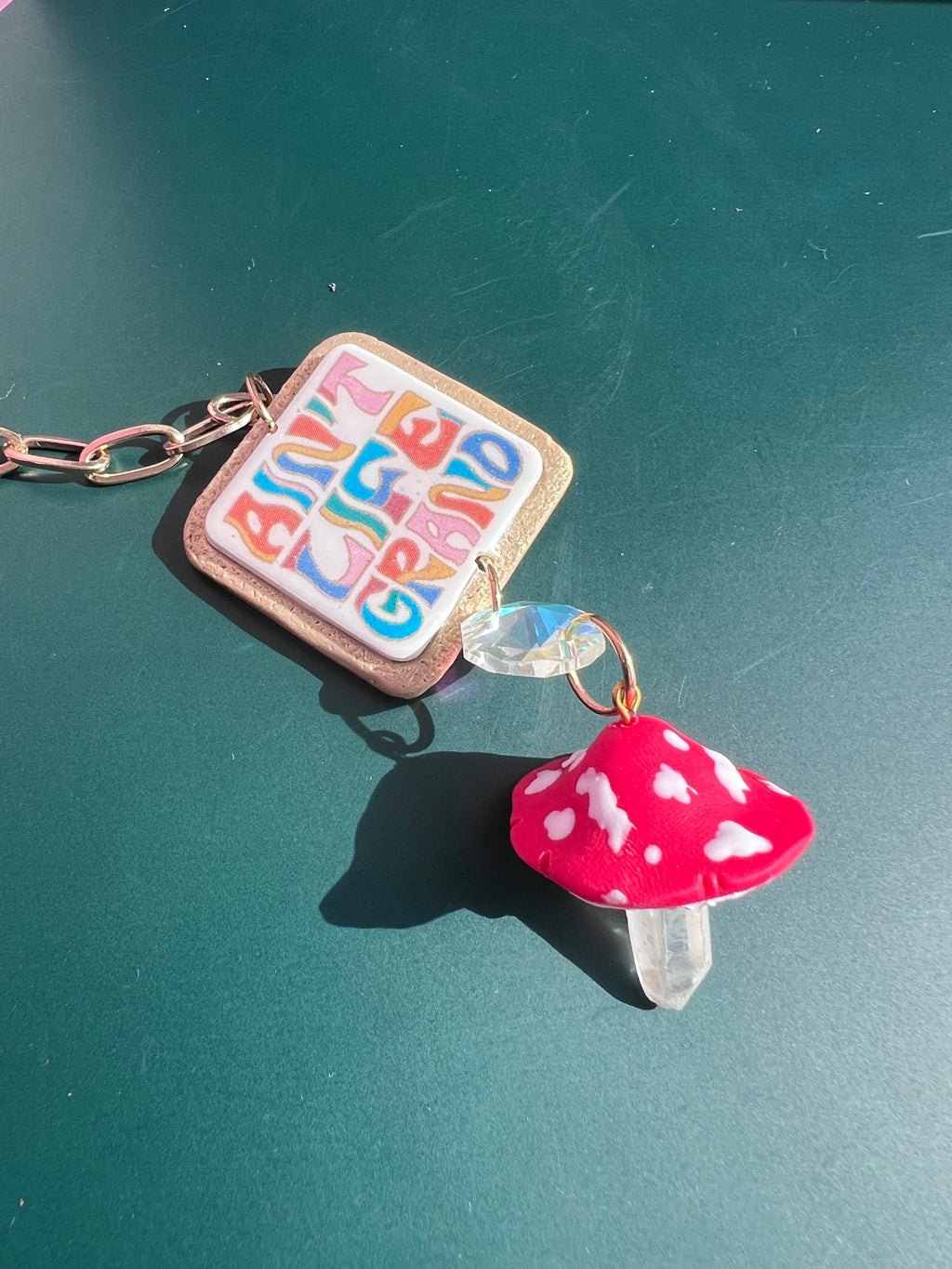 Ain’t Life Grand Mushroom Car Charm Suncatcher 🌈 Rainbow Maker