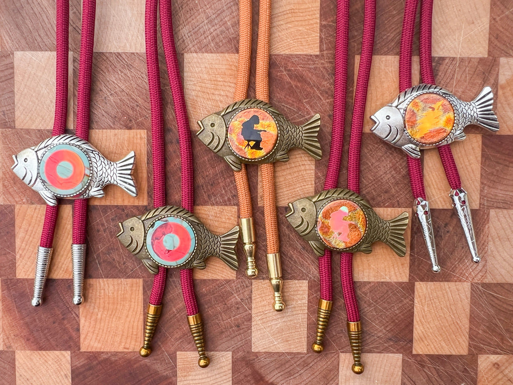 Fishing Mikey Bolo Tie
