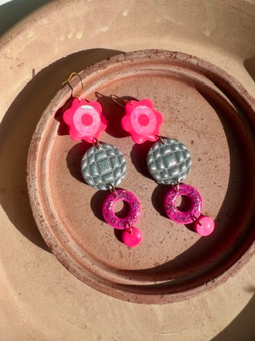 Disco Daisy Donut Dangles