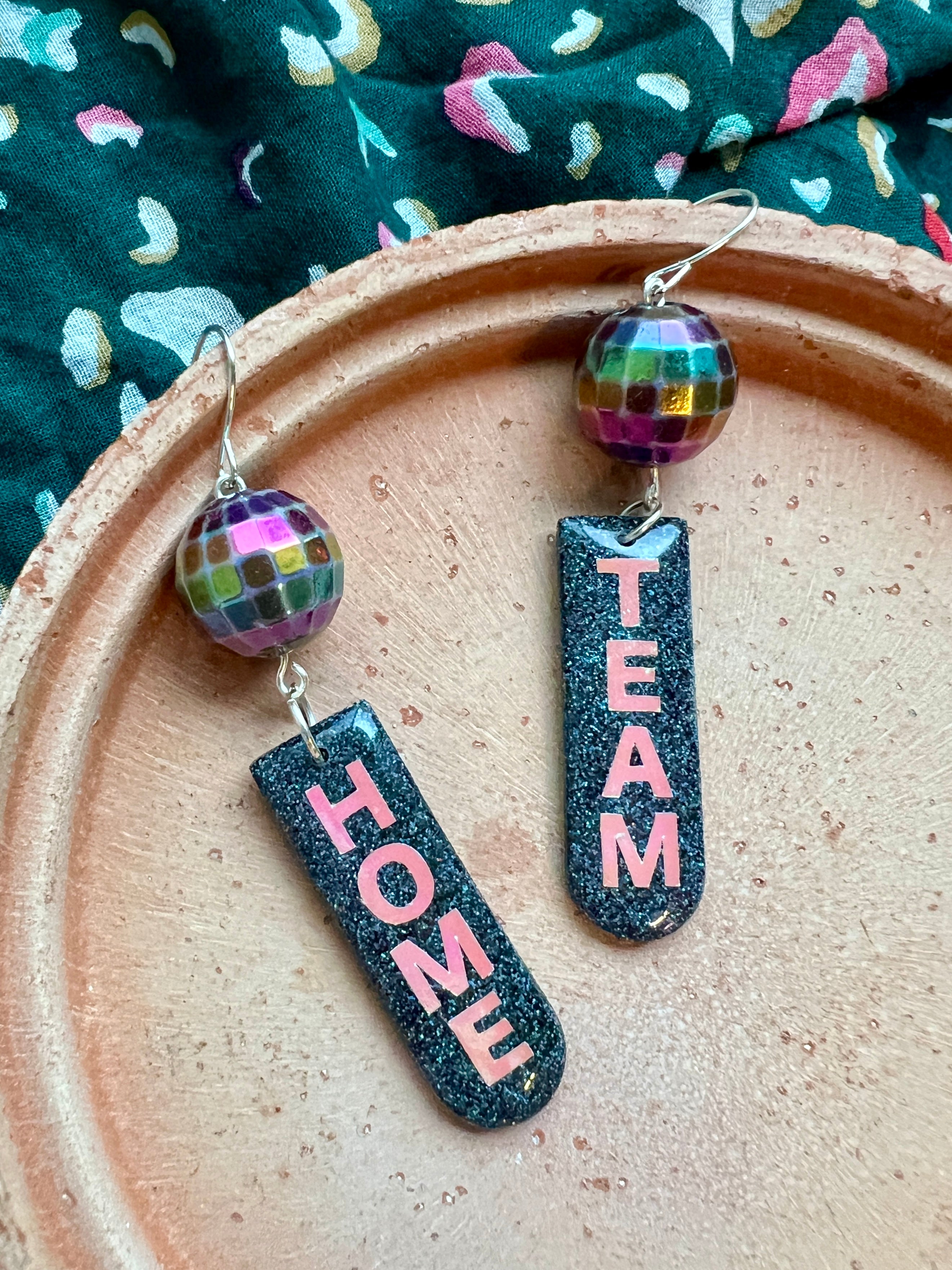 HOME TEAM Rainbow Disco earrings
