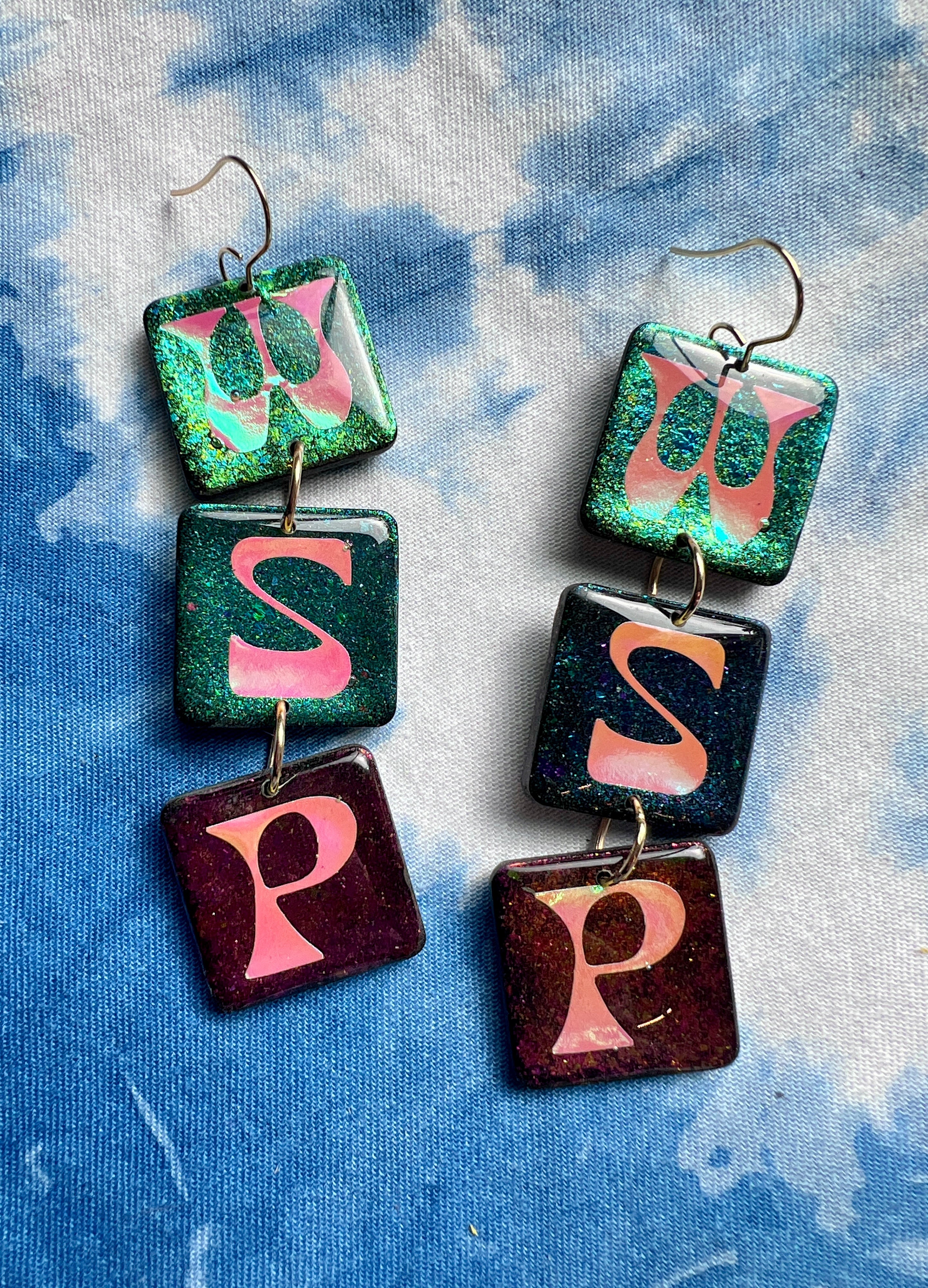 WSP Color-shifting Tile Earrings