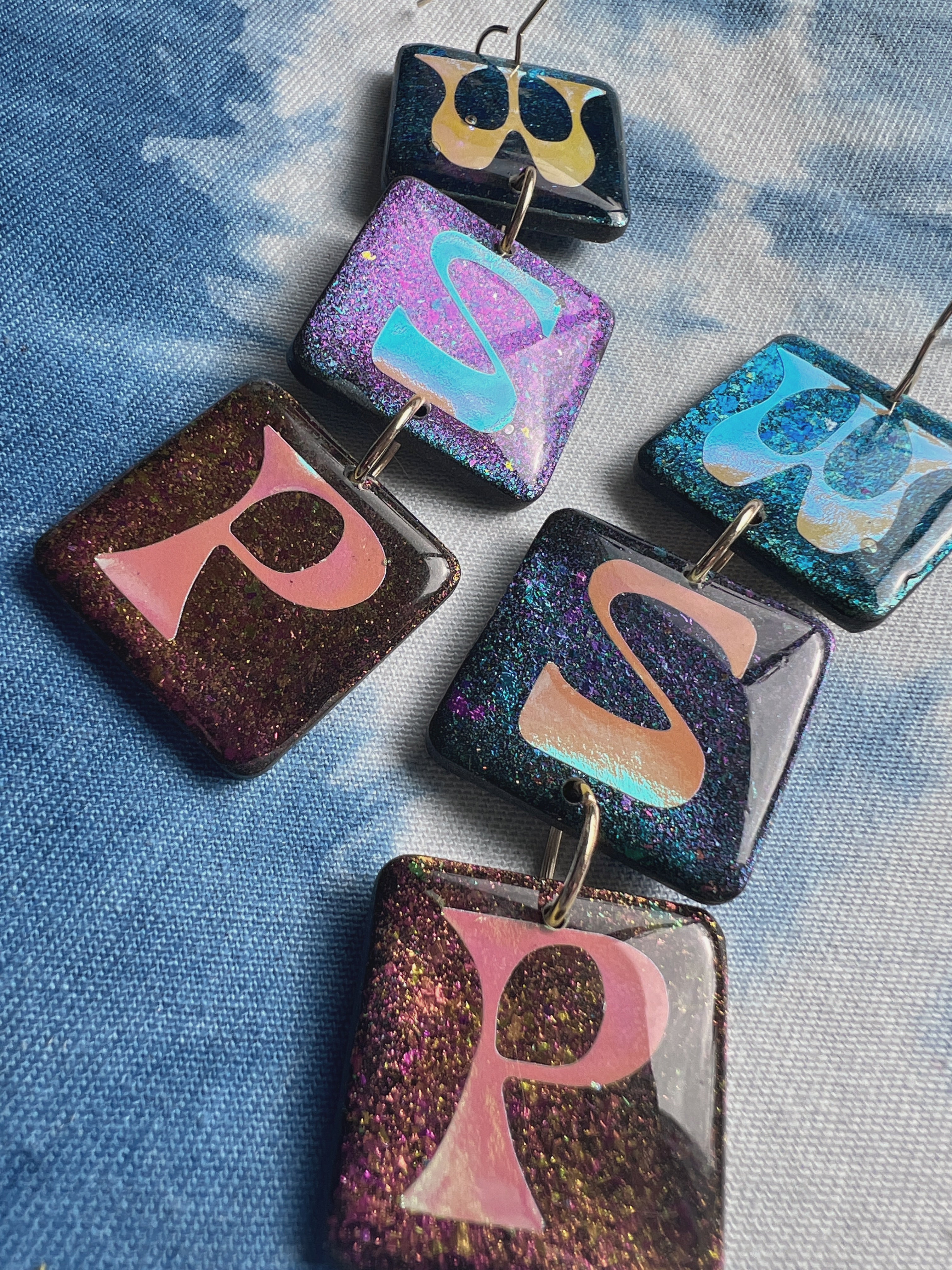 WSP Color-shifting Tile Earrings