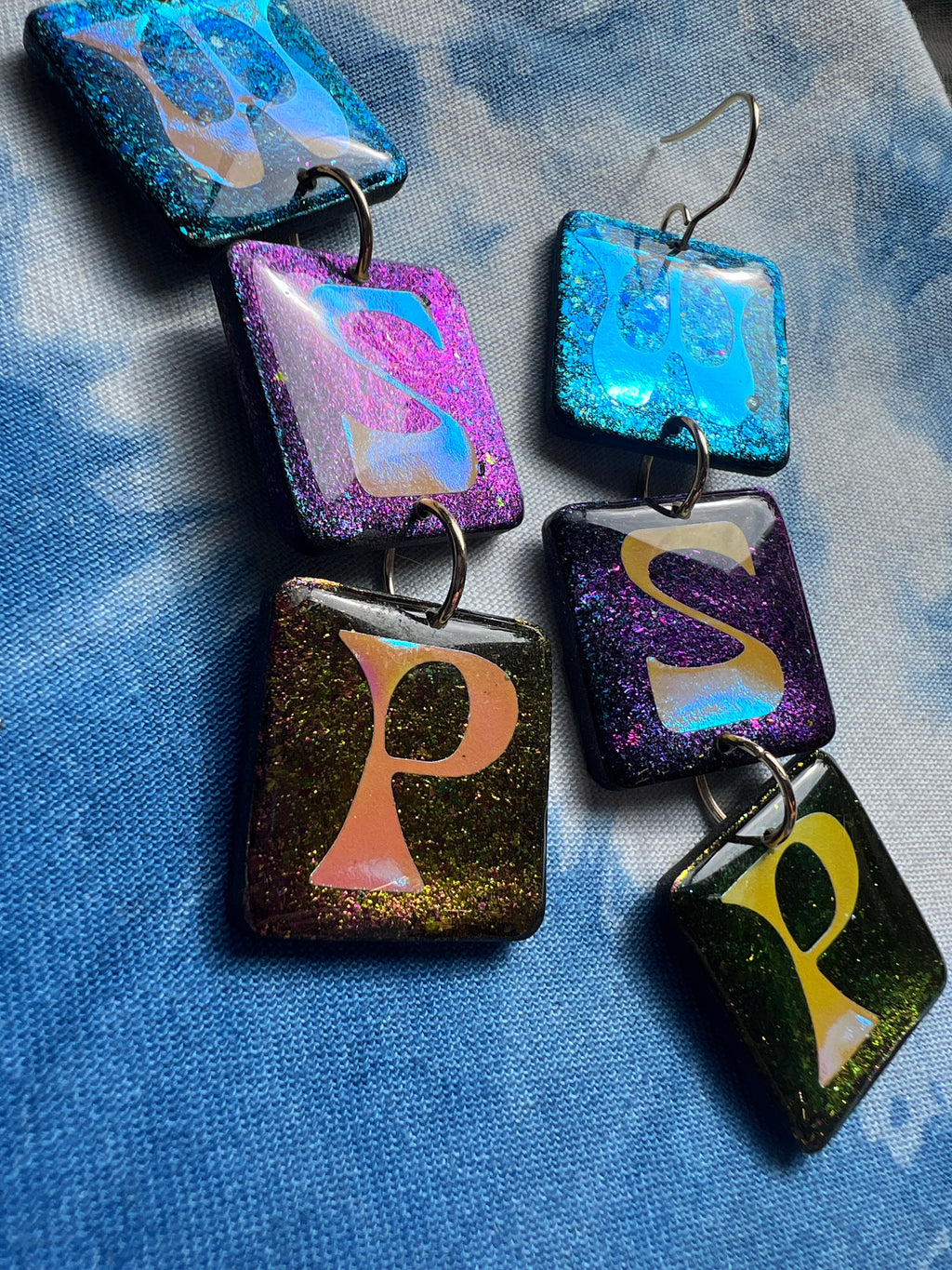 WSP Color-shifting Tile Earrings