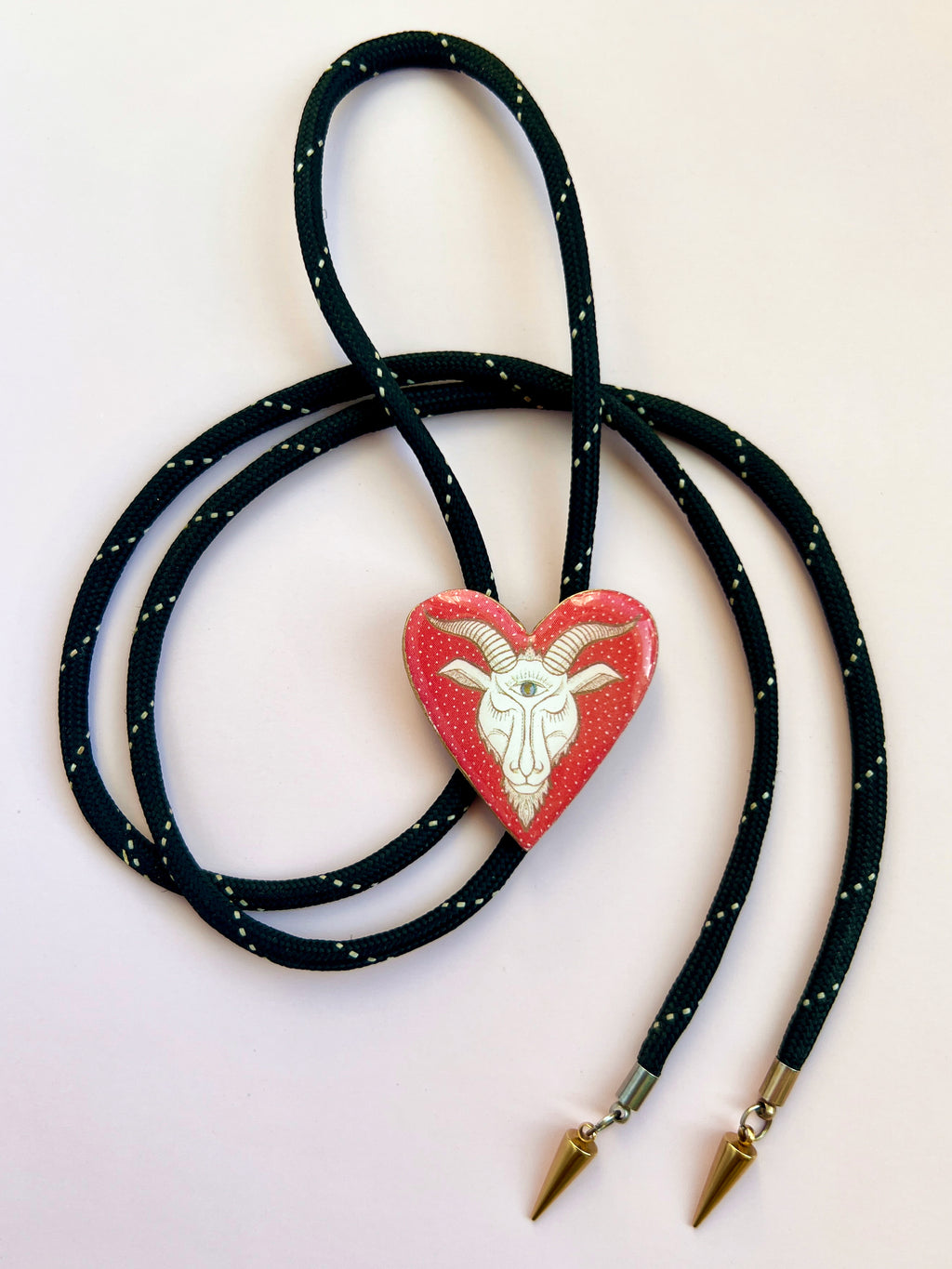 Billy Third Eye Goat Heart Bolo Tie