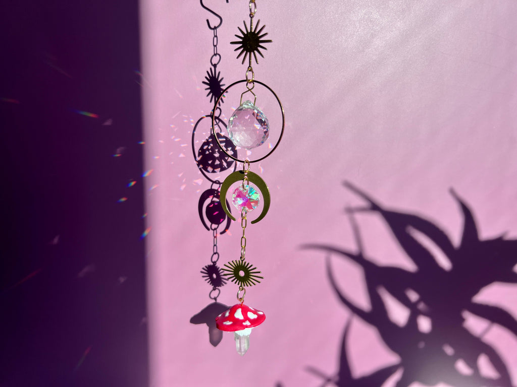 Crystal Mushroom 🌈 Rainbow Maker Suncatcher (Copy)