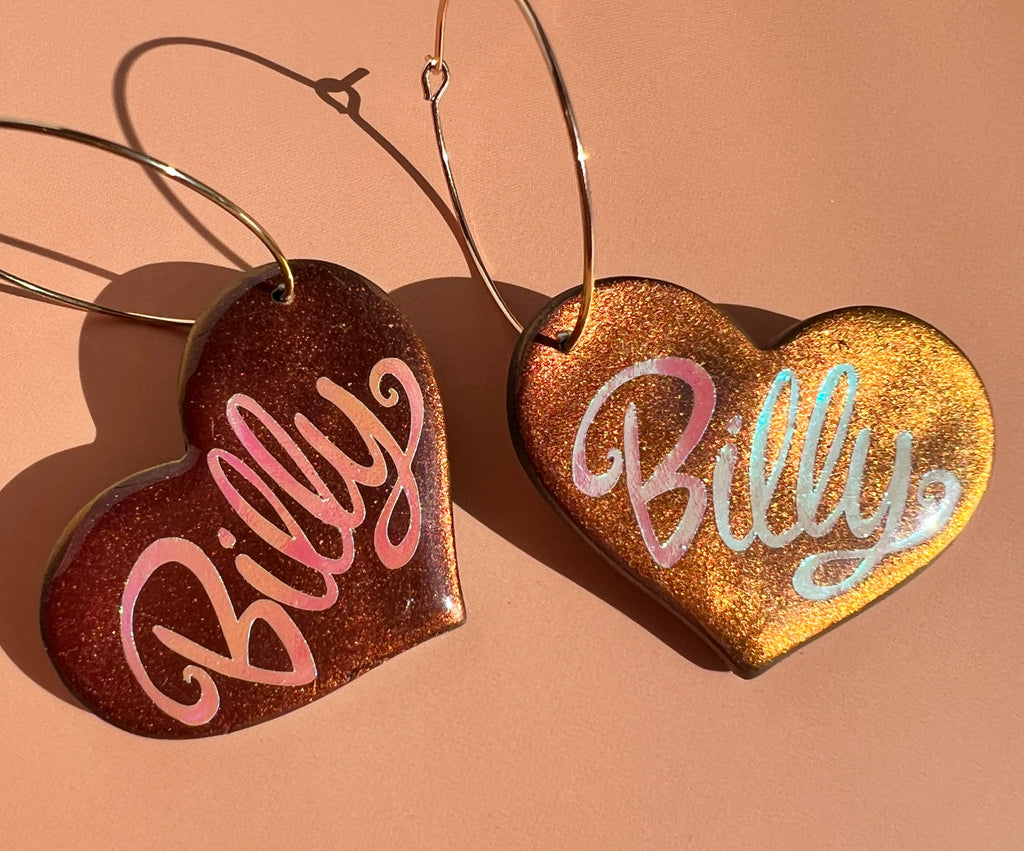 Billy Thumpin' Heart Hoop Earrings