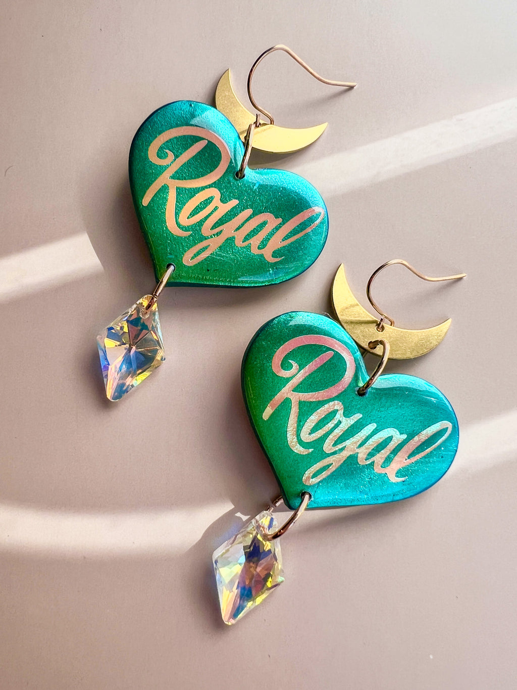 Royal Thumpin' Heart Earrings