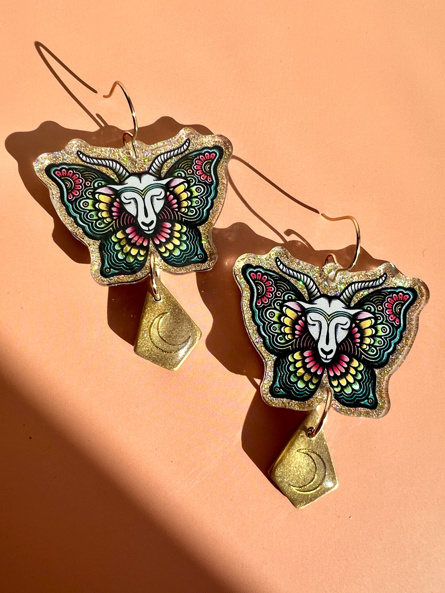 Billy Goat Butterfly Earrings