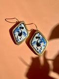 Blue Chinoiserie Boogie Note Diamonds