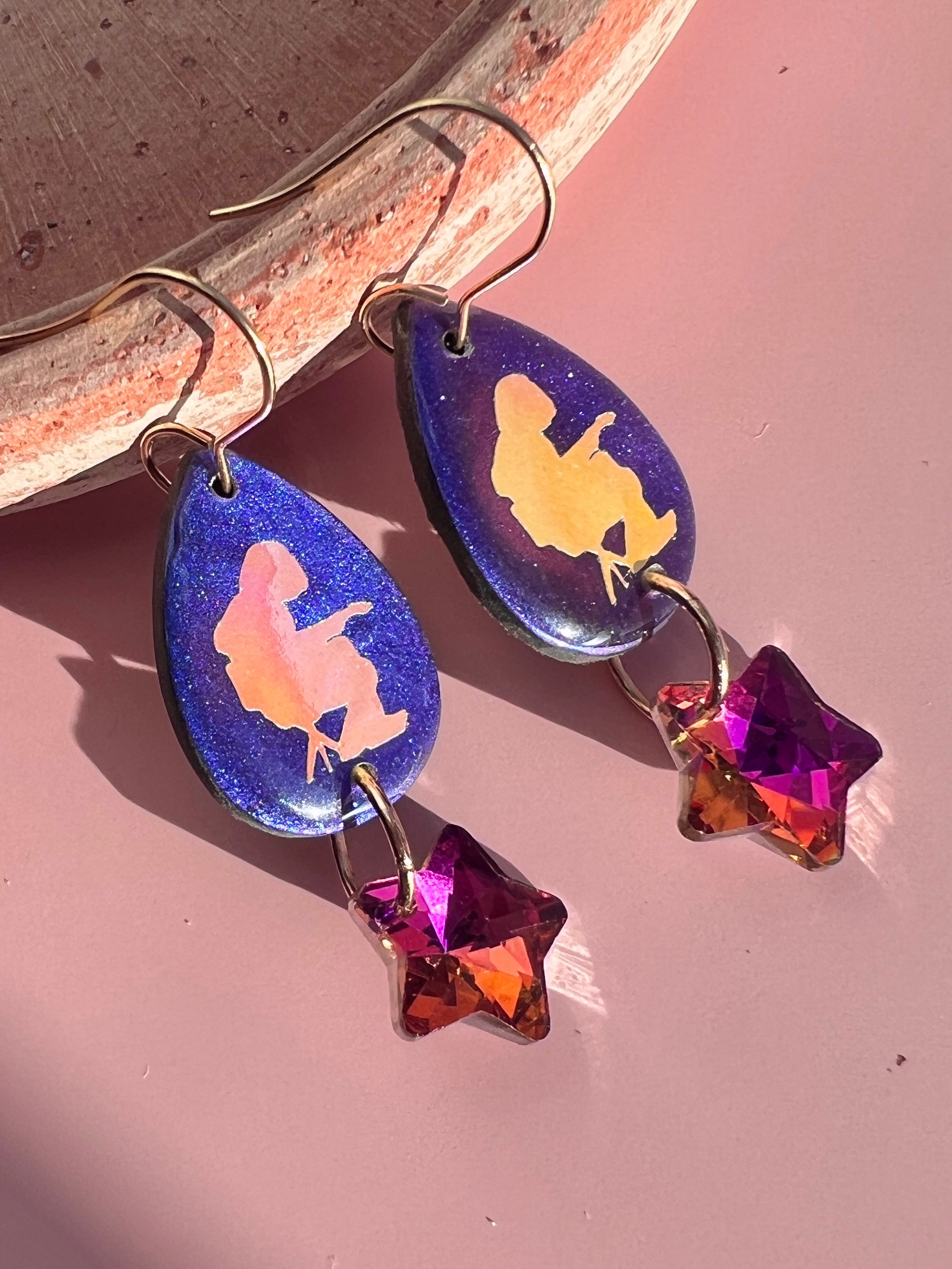 Mikey Color Shift Holographic Panic Earrings