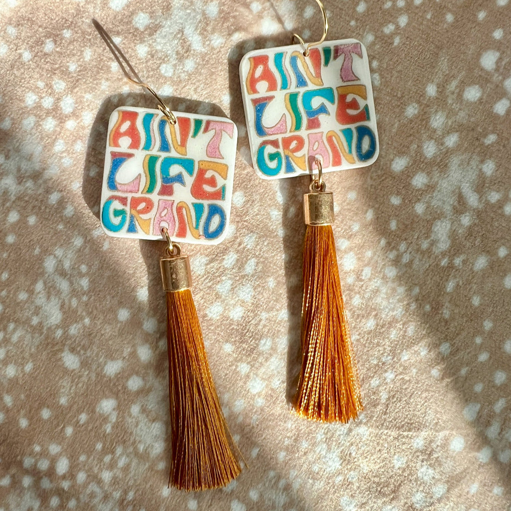 Ain't Life Grand Small Tassel Earrings - 2 Colors!