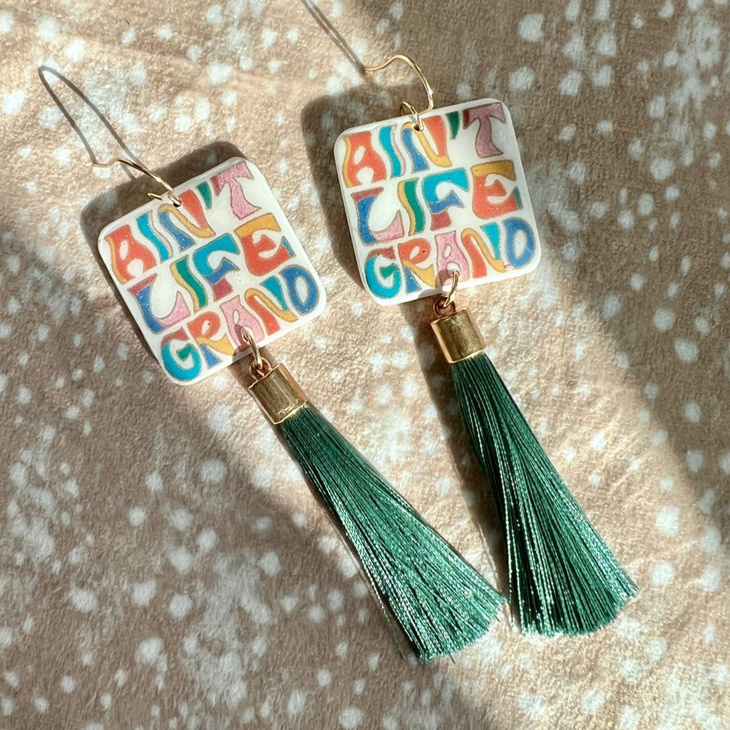 Ain't Life Grand Small Tassel Earrings - 2 Colors!