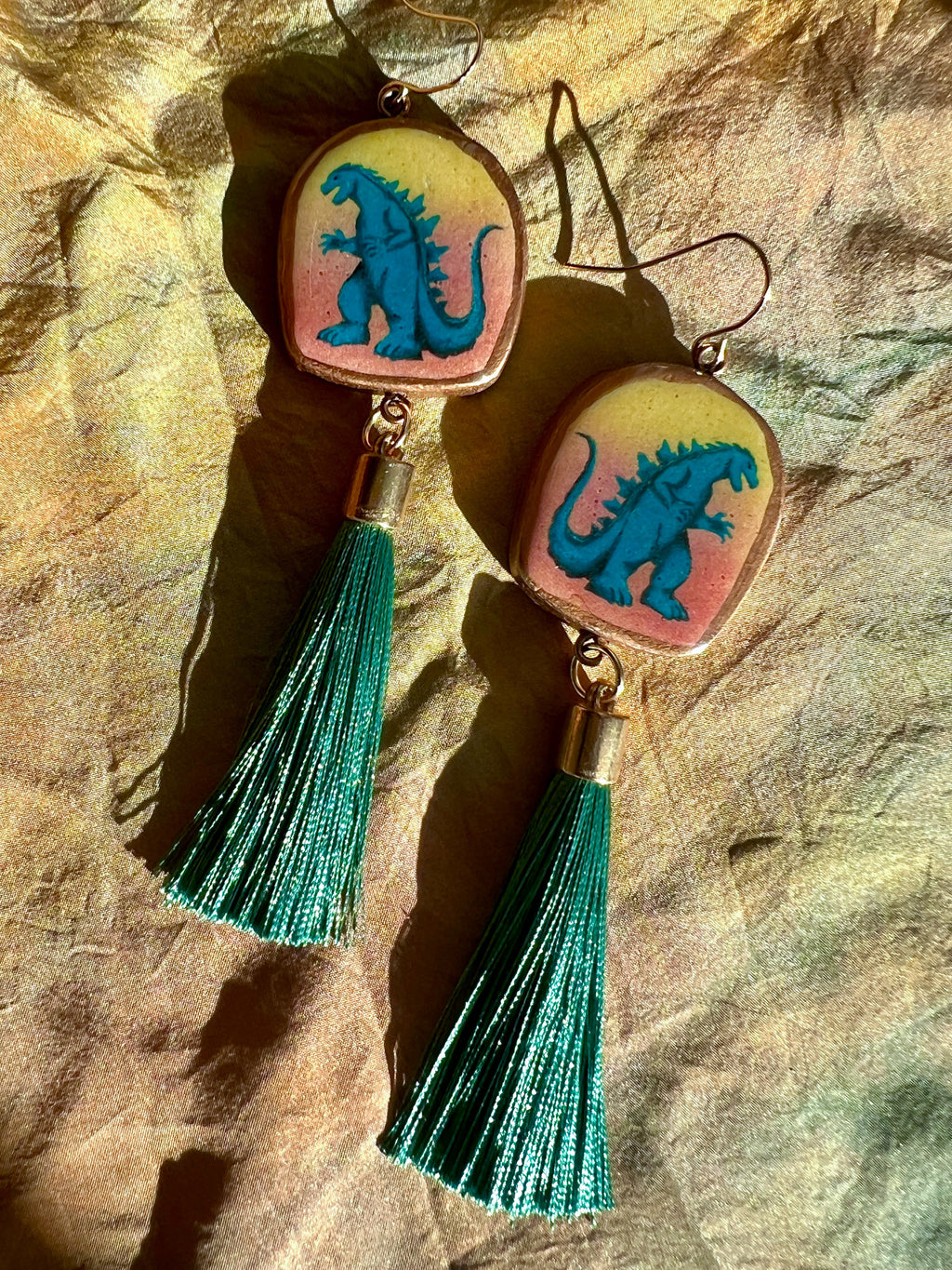 Go Go Godzilla Tassel Earrings