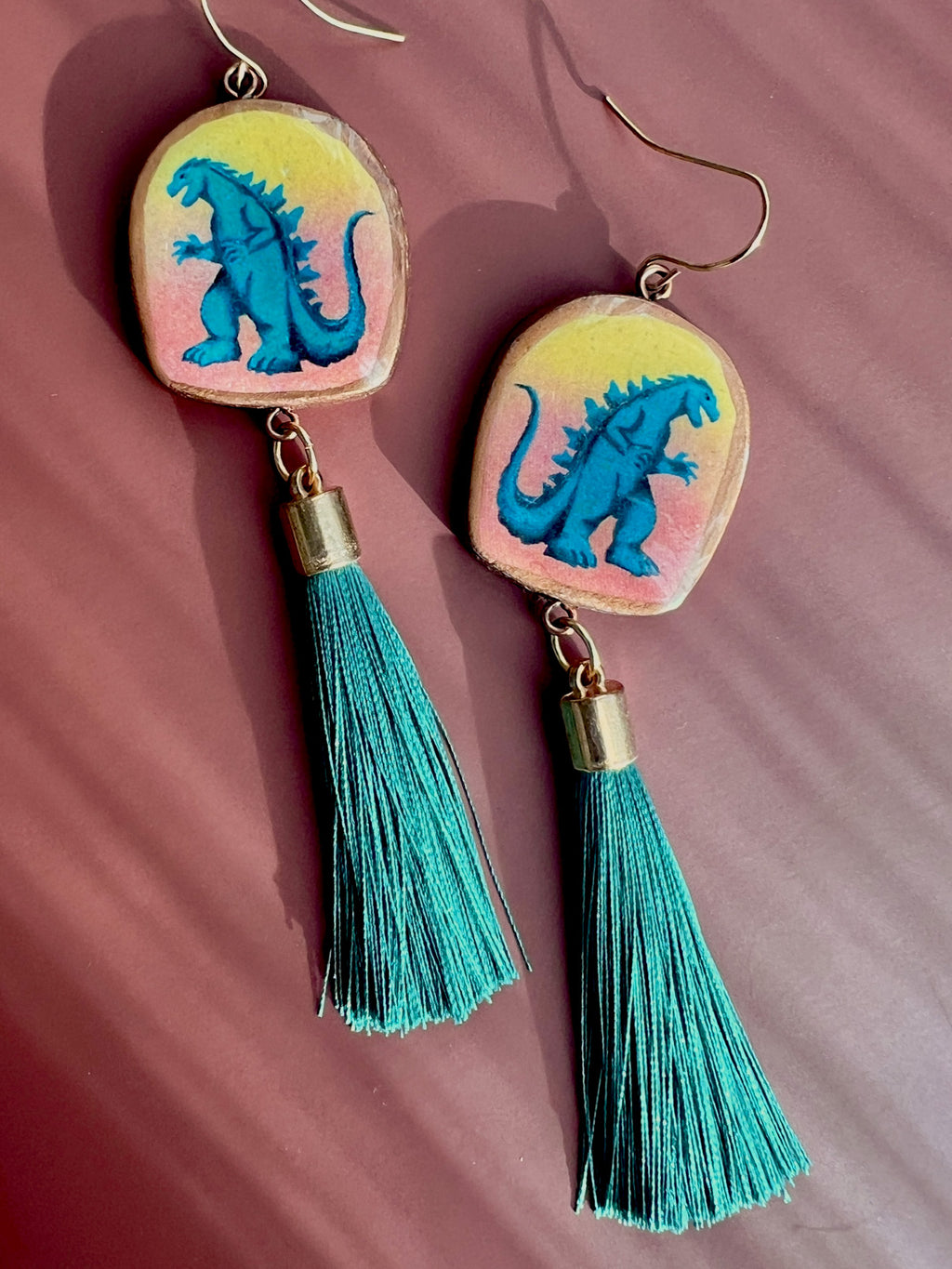 Go Go Godzilla Tassel Earrings