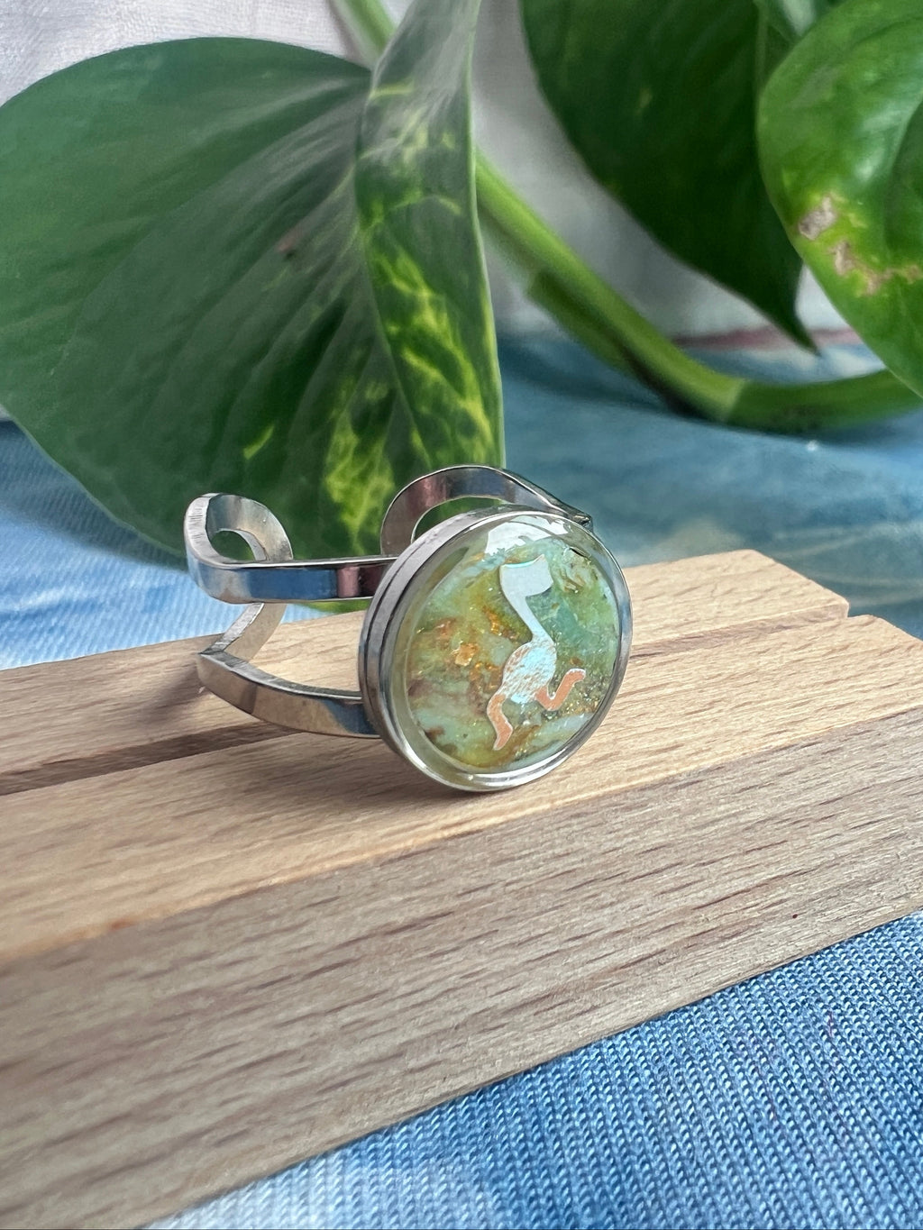 Running Note Faux Stone Rings