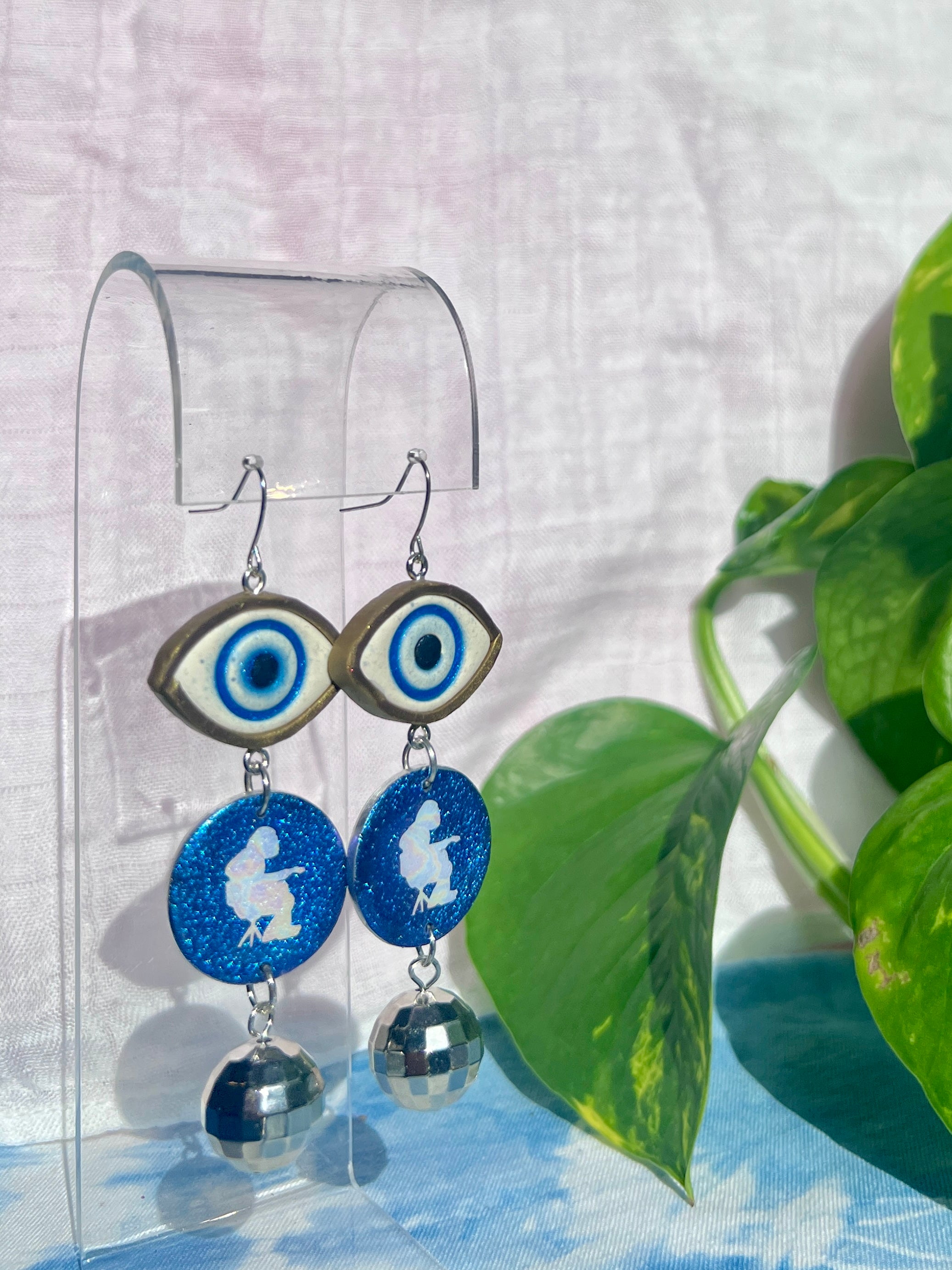 Mikey Vision Disco Dangle Earrings