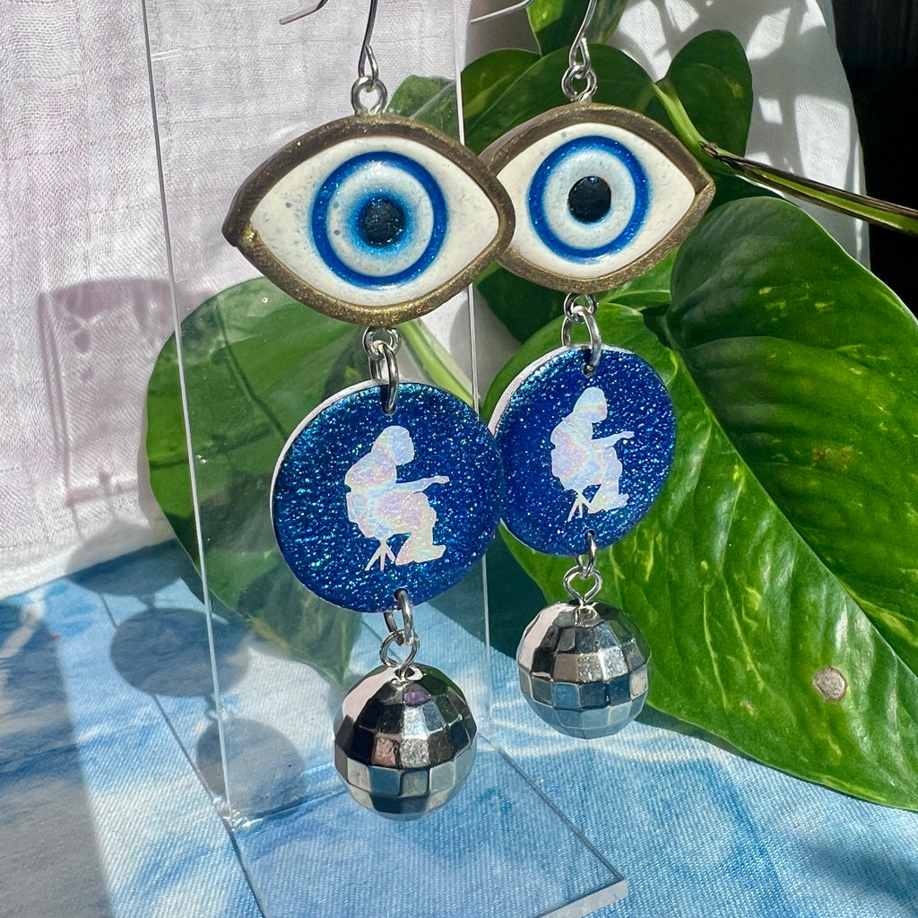 Mikey Vision Disco Dangle Earrings