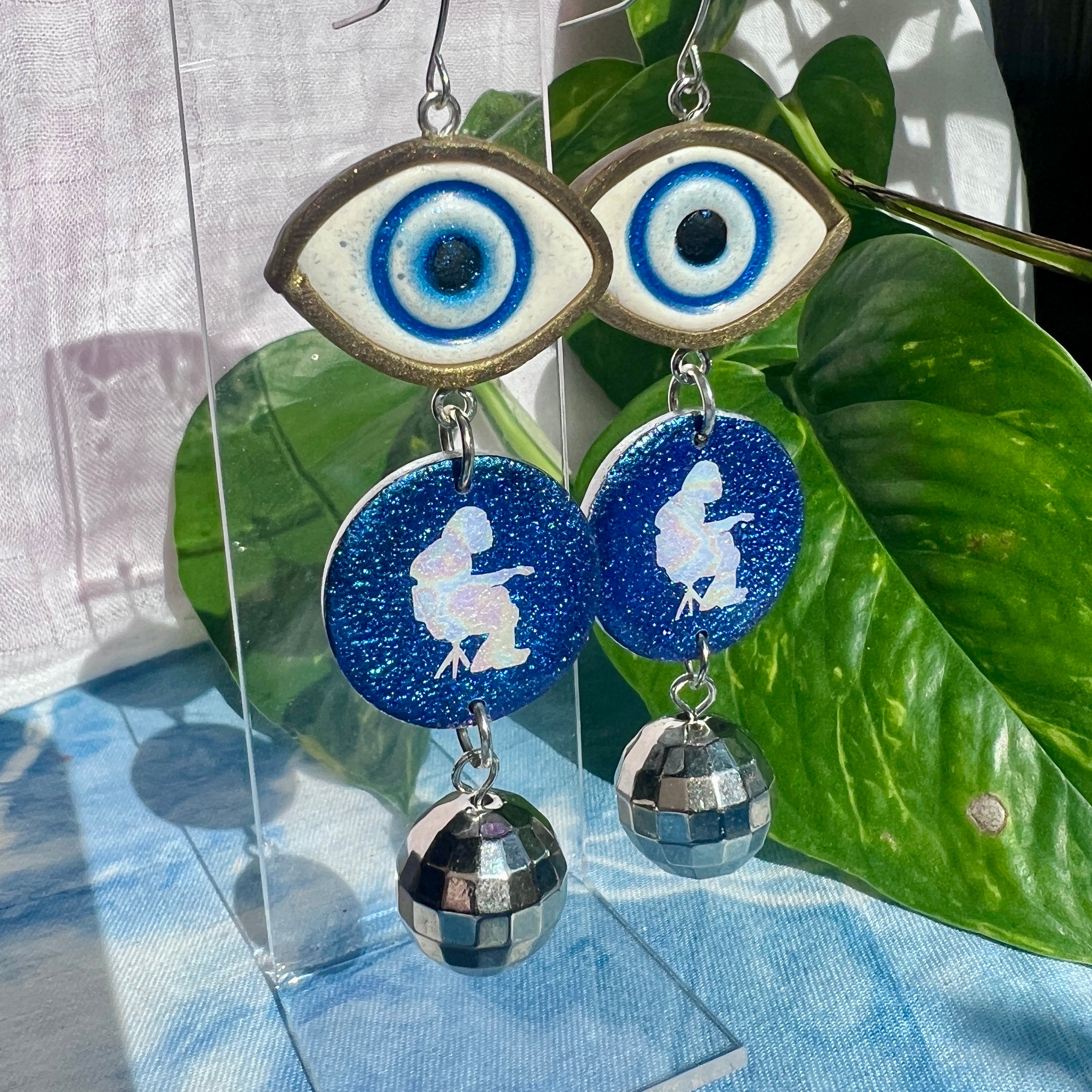 Mikey Vision Disco Dangle Earrings