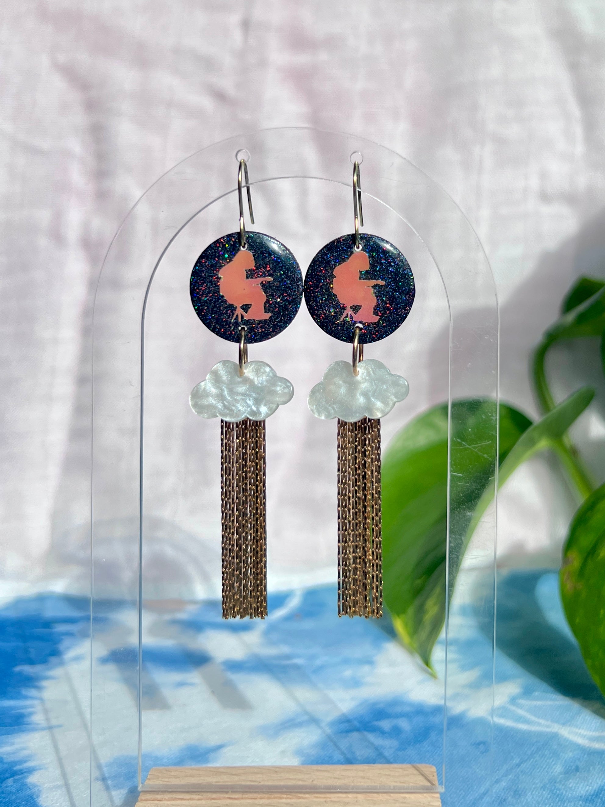 Mikey in the Clouds Tassel Earrings