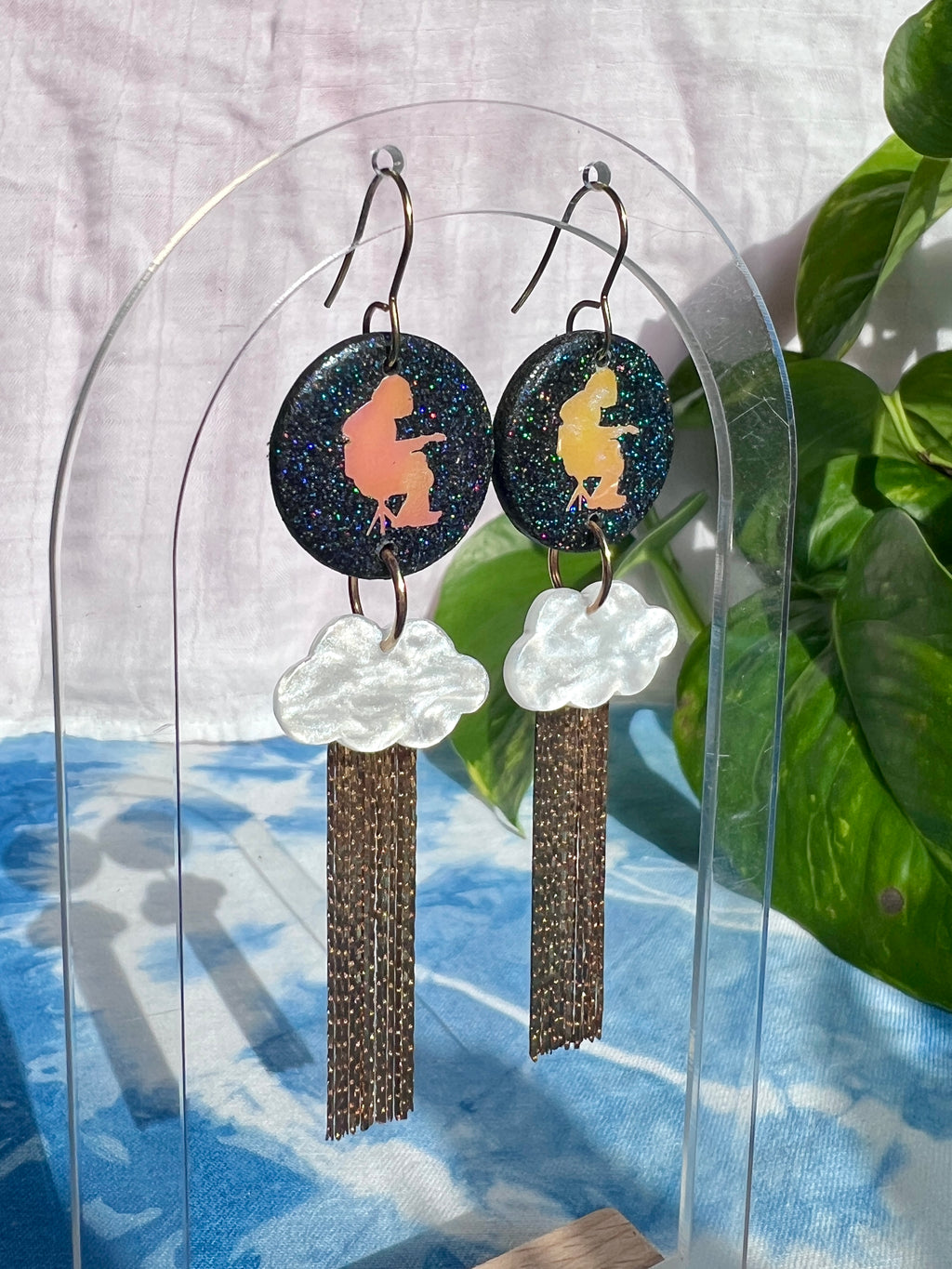 Mikey in the Clouds Tassel Earrings