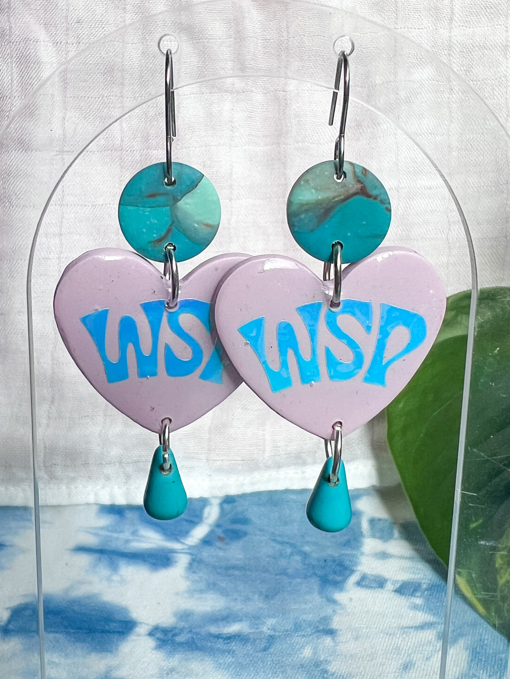 Lavender and turquoise WSP Hearts