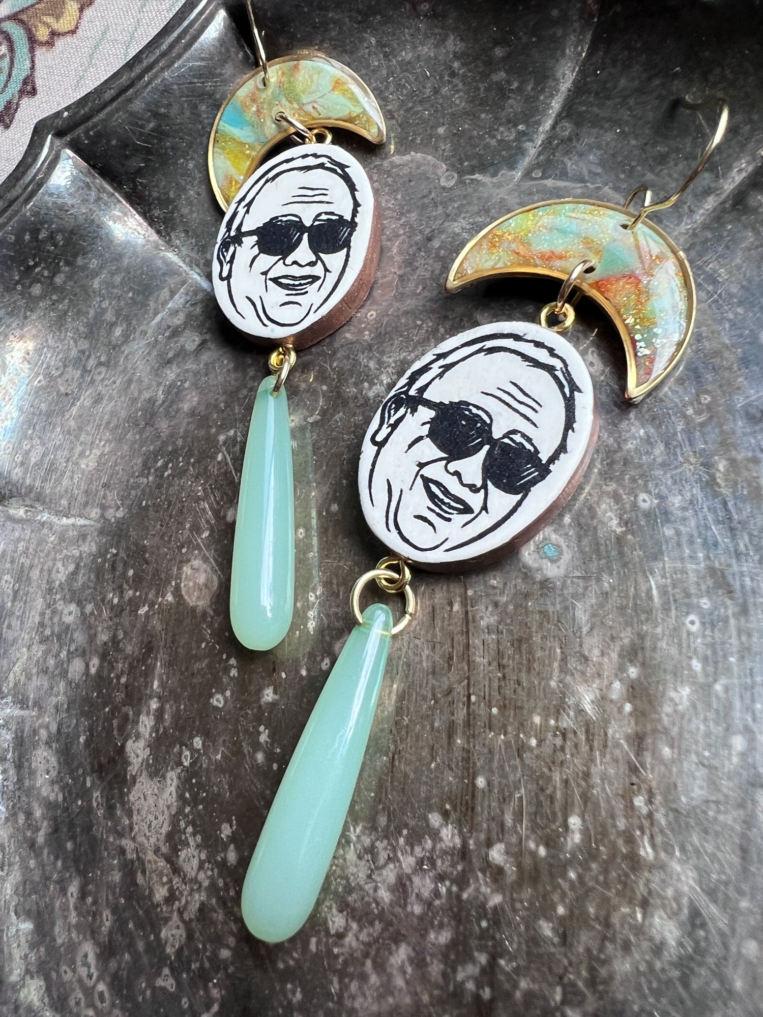 Sunny Ortiz Mossy Moon Dangles