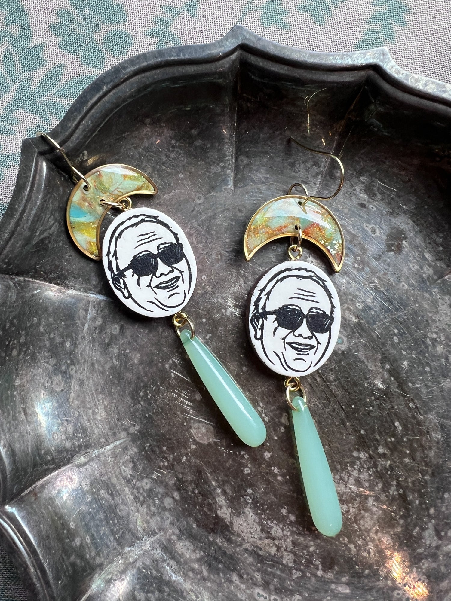 Sunny Ortiz Mossy Moon Dangles