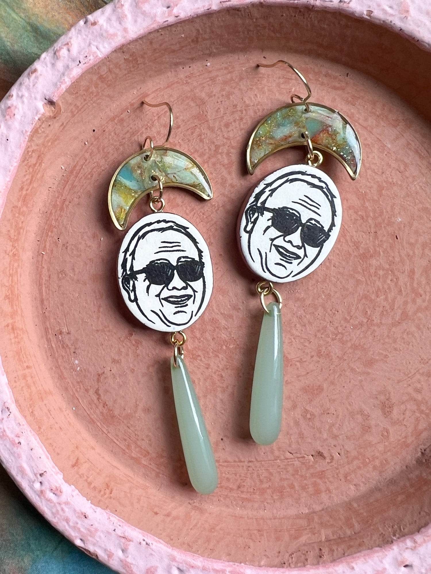 Sunny Ortiz Mossy Moon Dangles