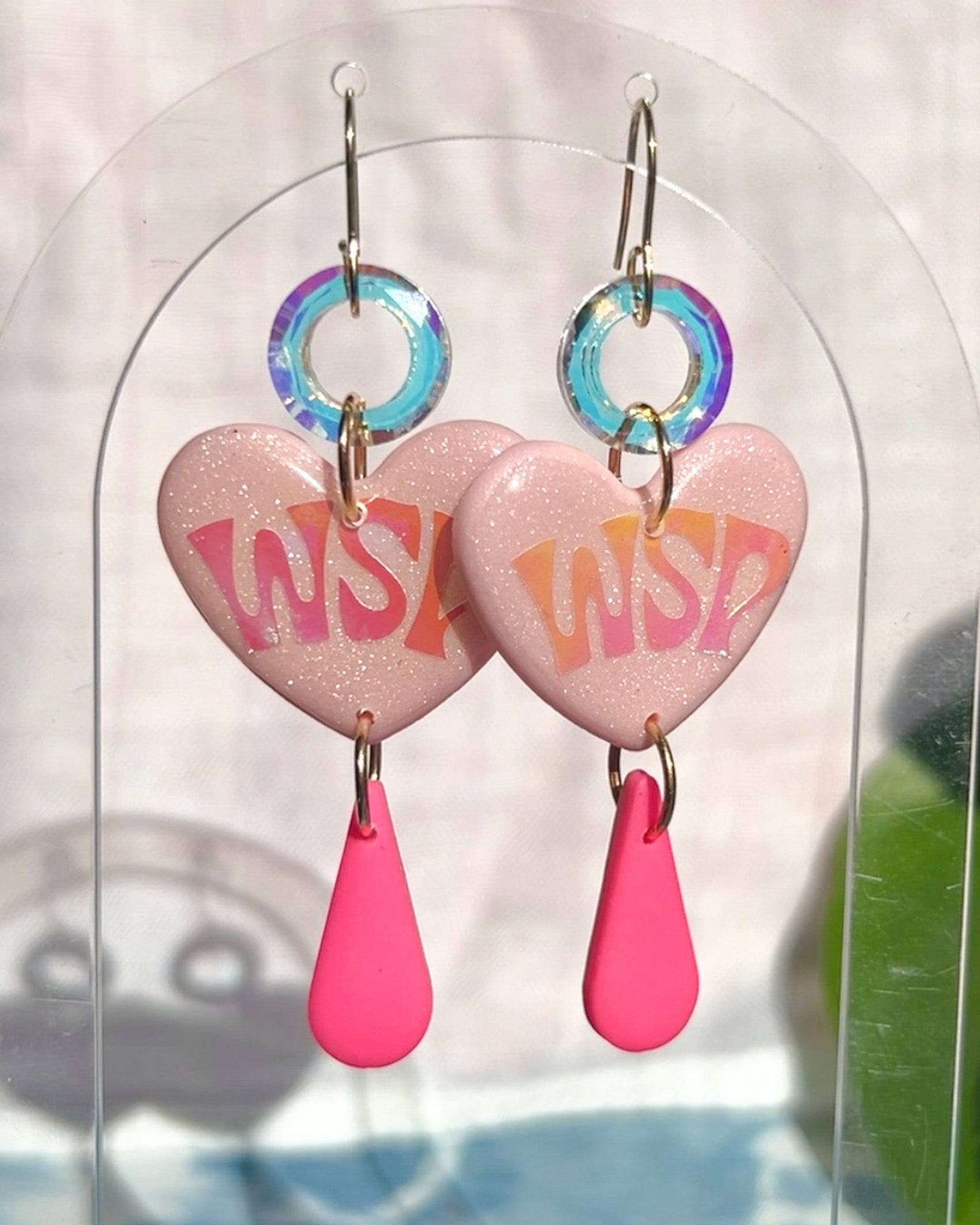 Lavender and turquoise WSP Hearts