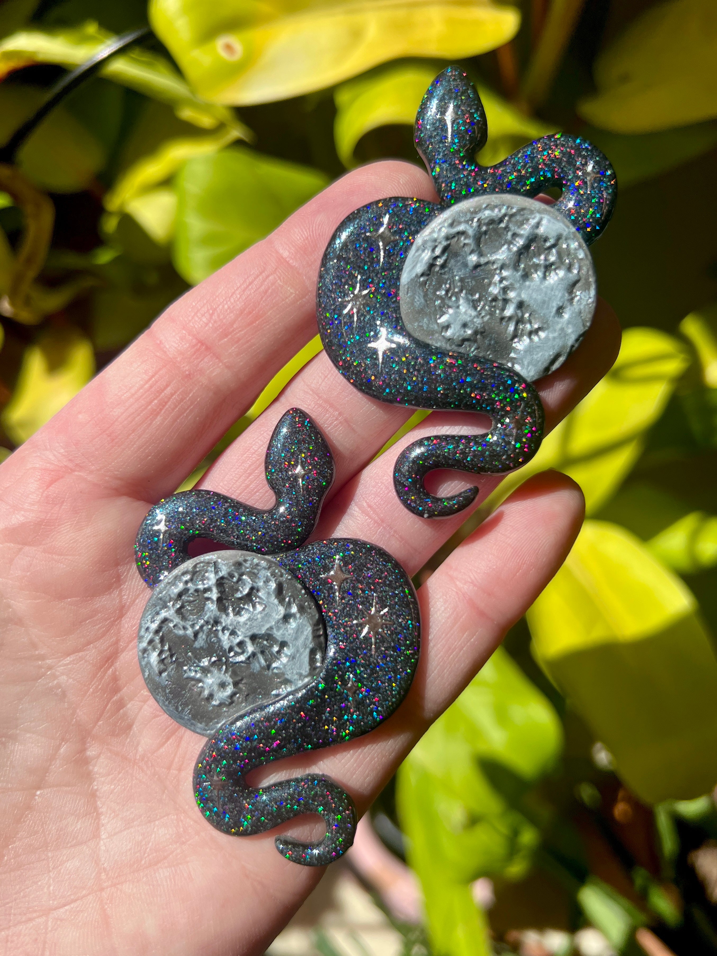 Moon Snake Second Skin Earrings