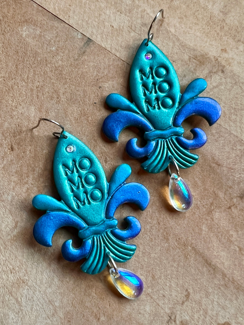 Fleur de Lis MO MO MO Fishwater Earrings