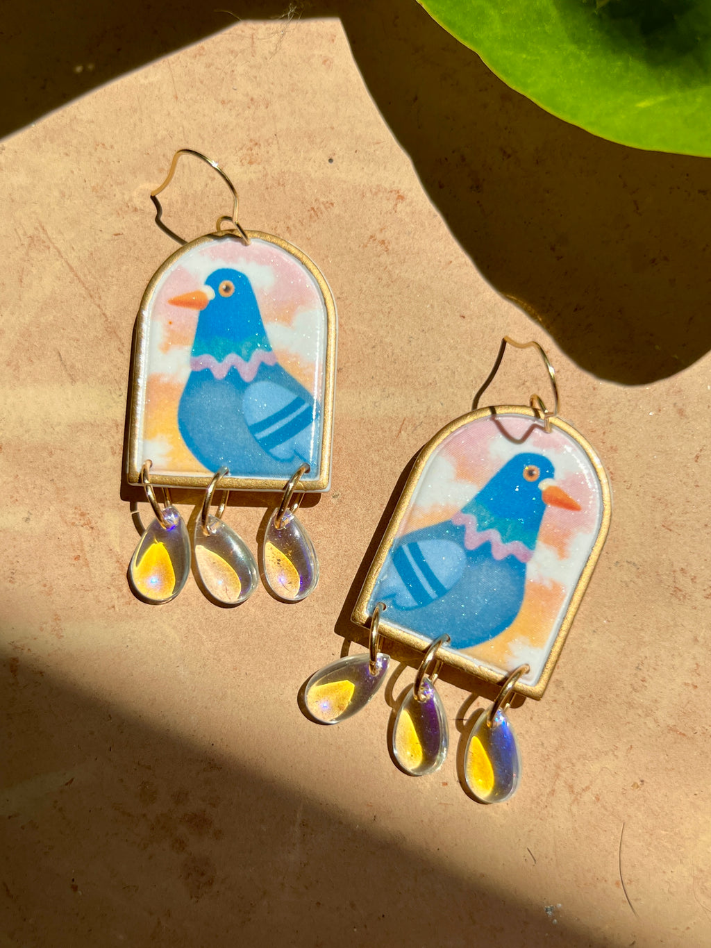 Pigeons On the Roof Earrings